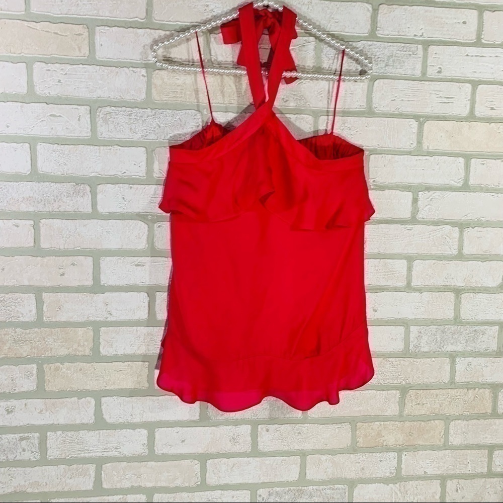 Parker Nashley Silk Blend Ruffle Halter Top Size S - Picture 4 of 9